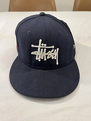 Stussy S 59Fifty New Era Fitted Cap Size 7 1/4 Navy Blue Stussy S 59Fifty New Era Fitted Cap Size 7 1/4 Navy Blue
