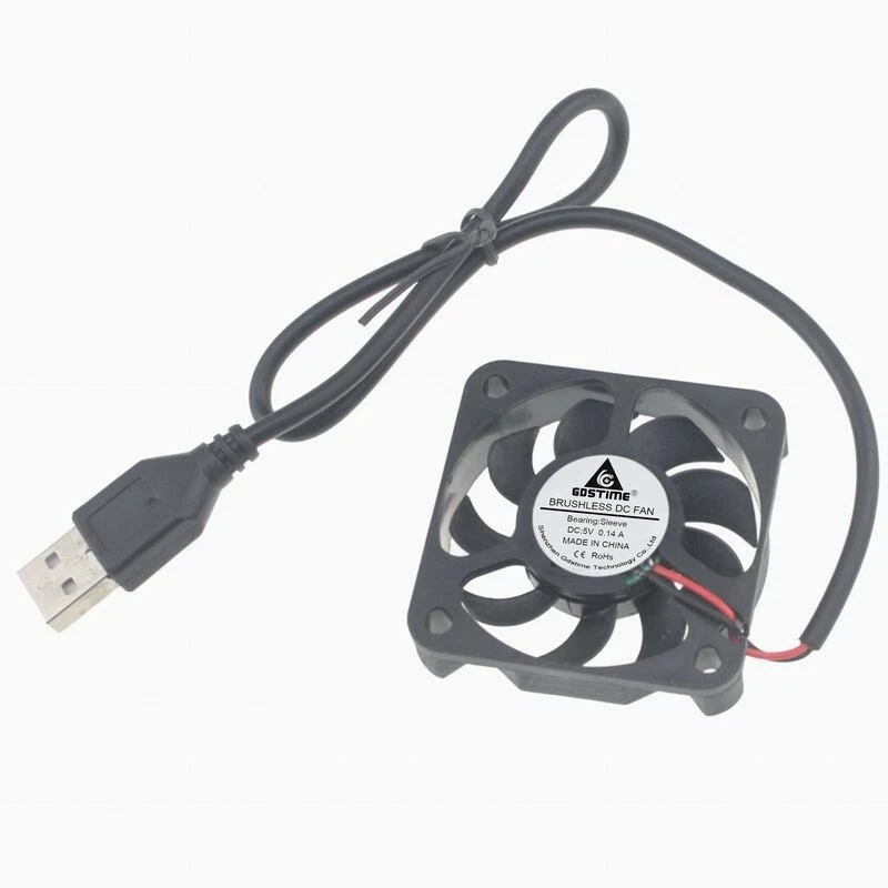 DC 5V 0.18A 5000rpm 5cm 50X50X10MM USB sleeve brushless cooling fan - Image 2 of 4