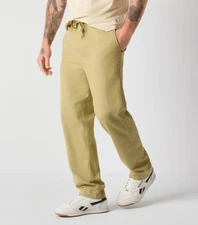 Walker Hayes Men's Tan Pants Size Small 30x31 Drawstring Button Zip $69 Nwt