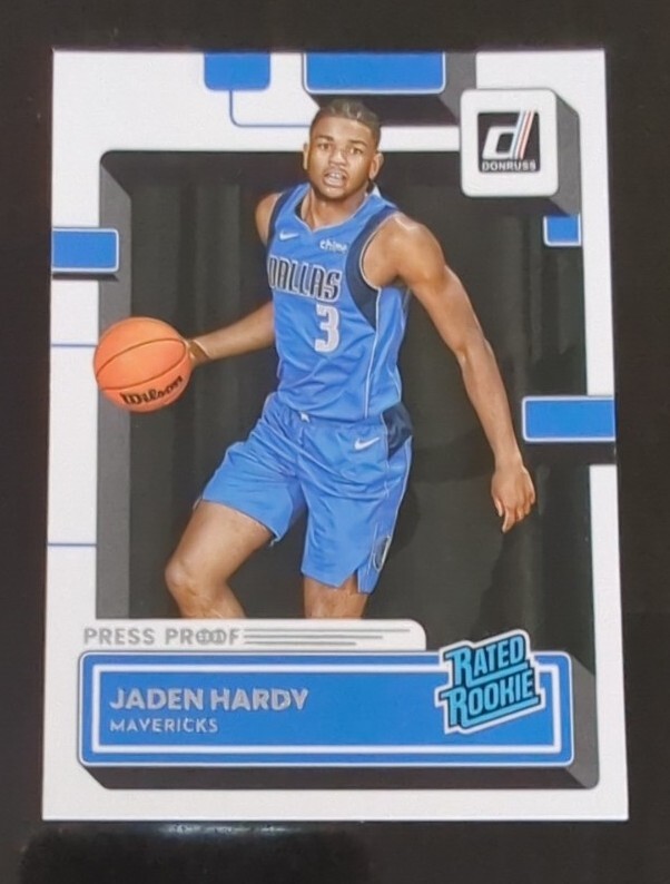 🏀2022-23 Jaden Hardy RC Panini Donruss 235 Rated Rookie Press Proof Silver