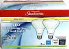 Sunbeam LED Flood Light BR30 65W = 8W Warm White 2-Pk Dimmable Indoor 120V