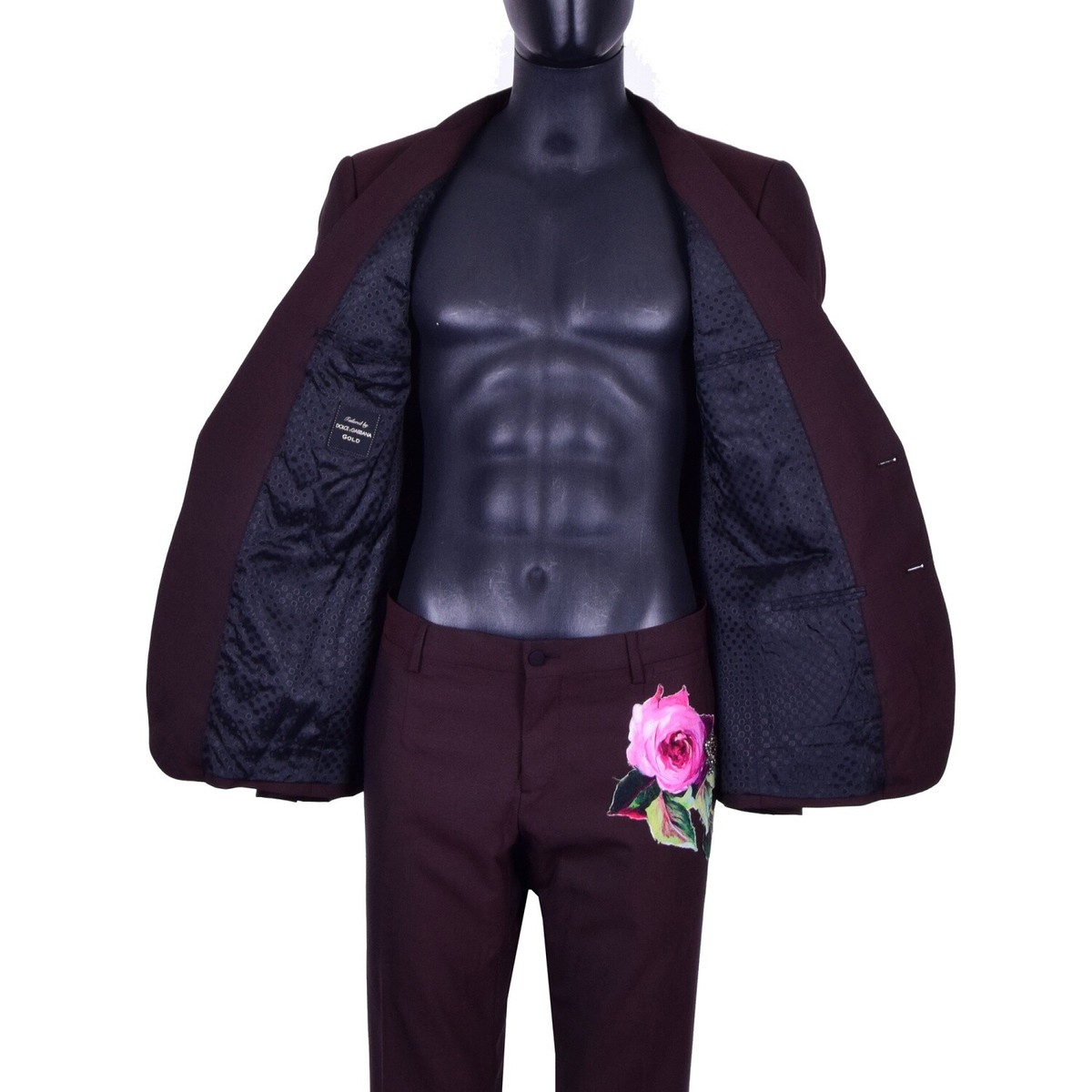 DOLCE & GABBANA GOLD Bees Flowers Embroidered Virgin Wool
