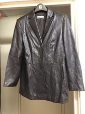 Gerry Weber Vintage Soft Real Leather Jacket size 14 Brown