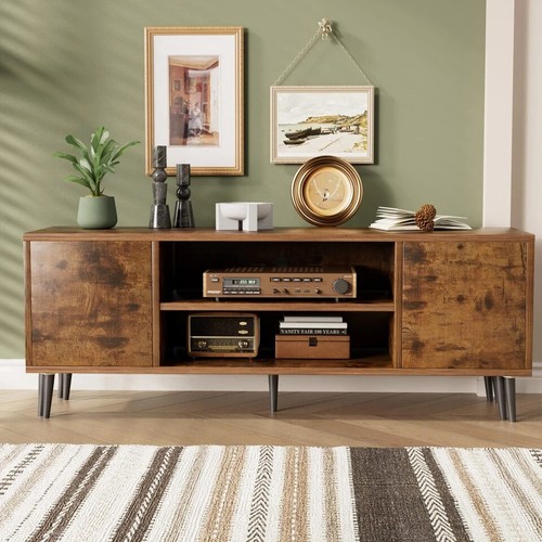 TV Stand for 65 Inch TV, Modern Entertainment Center with Storage Cabinet and... - Picture 2 of 8