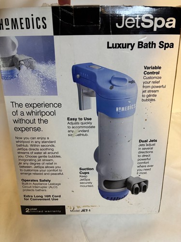 HoMedics JET-1 Jetspa Bagno Massaggiante Spa Jet Spa Nuovo in Scatola Aperta - Foto 2 di 6