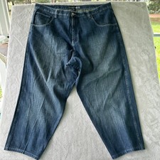 Dodeca Baggy Dark Wash Denim Jeans Vintage Y2K Skater JNCO Style Size 50" X 33"