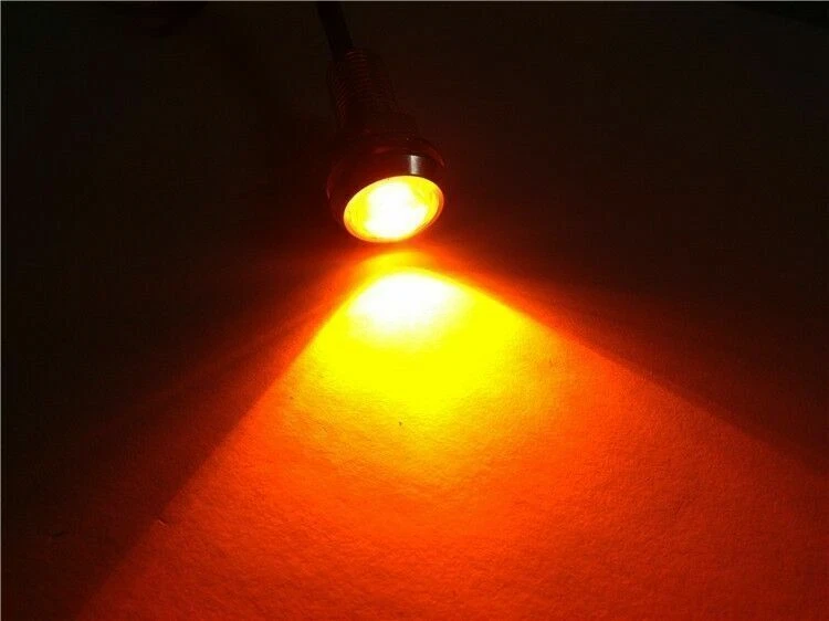 10 Piezas Eagle Eye COB Ámbar LED Coche Diurno Correr DRL Luz Trasera/Cabeza Impermeable Foto 3 de 4