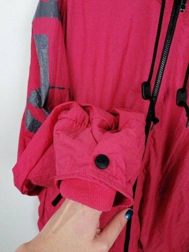 NIKE Vintage 90's grey Tag Unisex Pink Shell Track Jacket Windbreaker - XXL - Picture 9 of 13
