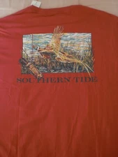 Southern Tide “Fowl Call Pheasant” L/S T-Shirt, NWT - Men’s L - Mineral Red $48