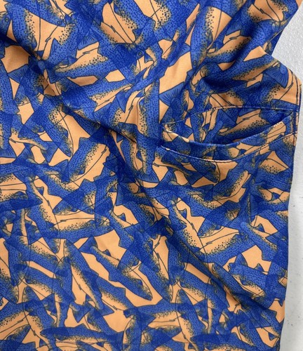 Field & Stream Youth Swim Pull On Shorts Size XL Blue Doodle Fish Orange Print - Picture 10 of 10