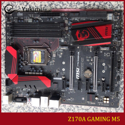 FOR MSI Z170A GAMING M5 LGA1151 DDR4*4 64GB HDMI DVI-D ATX Motherboard Test OK