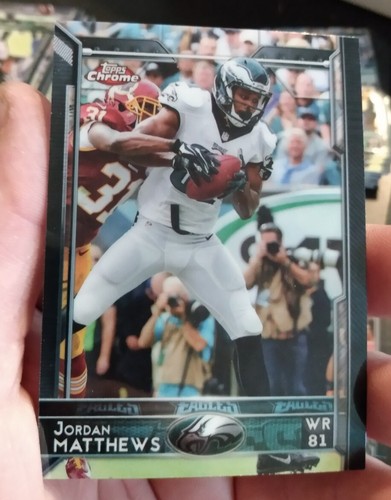 Jordan Matthews 2015 Topps Chrome Philadelphia Eagles 97 Soft & Hard Sleeved - Bild 2 von 7