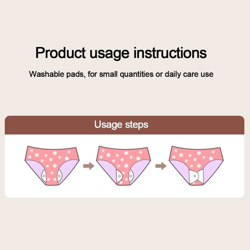 Female Hygiene Washable Panties Washable Sanitary Napkin Durable Adult Diaper - Picture 8 of 20