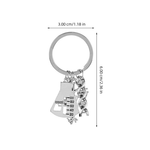 Microscope Key Chain Miss Cute Keychain Biology Chemistry Pendant - 第 12/12 張圖片