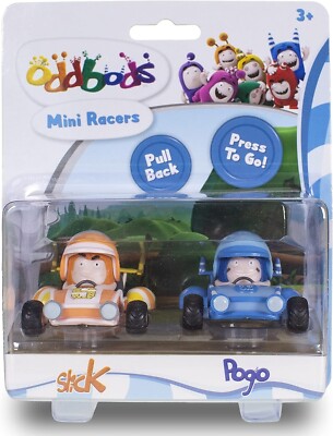Oddbods Action Figure Toy Slick and Pogo Mini Racers Cars ( Ages 3+)