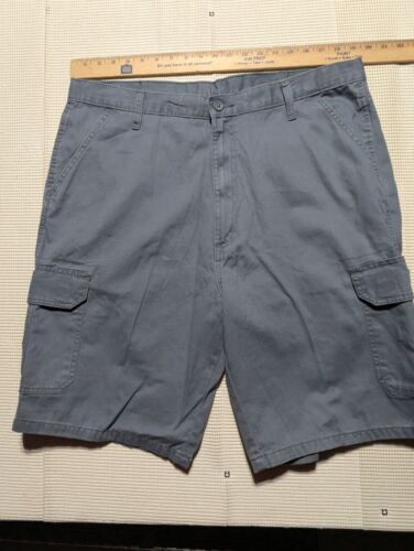 Wrangler Authentics Herren Premium Twill Cotton Cargo Dad Shorts Grau Gr. 36 Neu