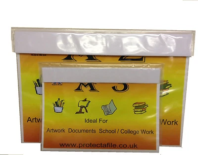 A1 A2 A3 Clear Art Work Carry CASE Portfolio Art File Folder School FOLDER