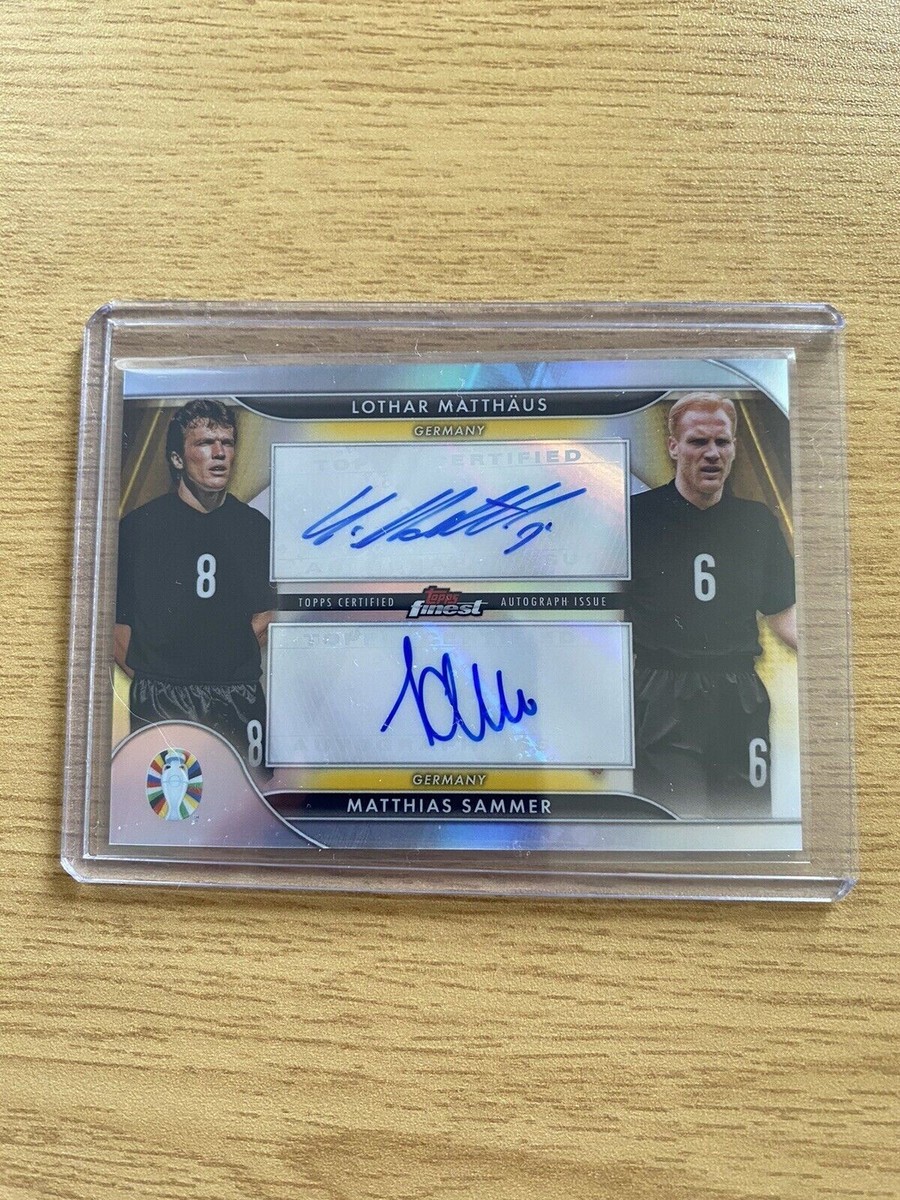 Topps Finest Euro 2024 Lothar Matthaus Matthias Sammer Dual Auto 
