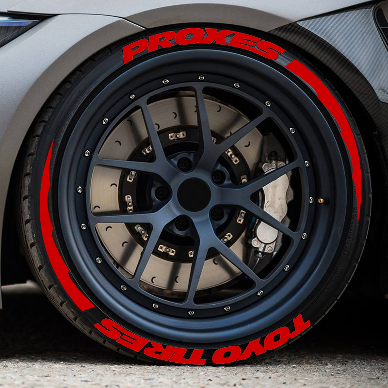 Tire Lettering Sticker TOYO TIRES PROXES + Stripes 1.06'' 14''-22