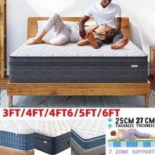 Memory Foam Matress Luxury Sprung Mattress 3ft Single 4ft6 Double 5ft King 6ft!!