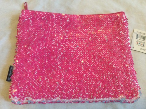 MAGIC SEQUIN Double Sided Pink Unicorn Blue Rainbow Zipper Bag Brand New 9” long - Picture 10 of 11