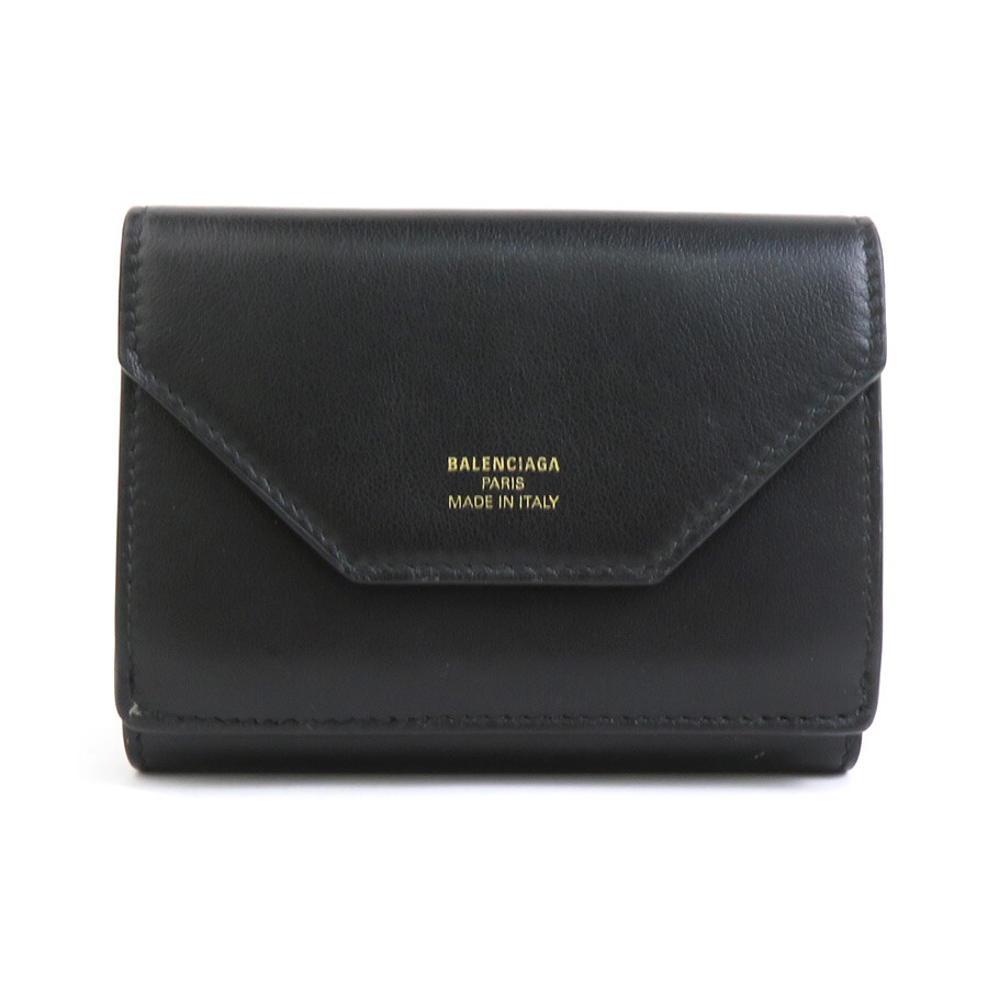 Auth BALENCIAGA Trifold Wallet Black Leather - h30545g | eBay Auth BALENCIAGA Trifold Wallet Black Leather - h30545g | eBay