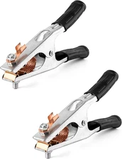Welding Ground Clamp 2 Pack 500A Electroplated Copper Earth Clip Manual Welder