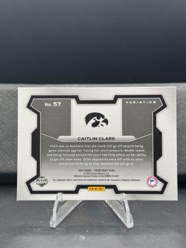 2024 Prizm Draft Picks - Caitlin Clark, #57 - Base Variation - Iowa Hawkeyes - Picture 2 of 2
