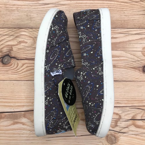 *New* Toms Glow in the Dark Purple Outerspace Slip On Shoes Kids Size 3.5  - Picture 2 of 12