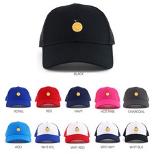Orange Patch Youth Size Cotton Twill Mesh Baseball Cap- FREE SHIPPING