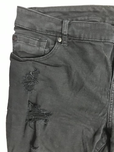 Torrid Jeans Womens 18R Black Skinny Distressed Denim Mid Rise 40W x 29L - Picture 3 of 11