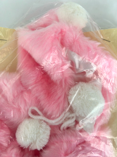 American Girl Bitty / Twins 15" Baby Girl Doll, Quality Homemade Pink Fur Jacket - Picture 2 of 3