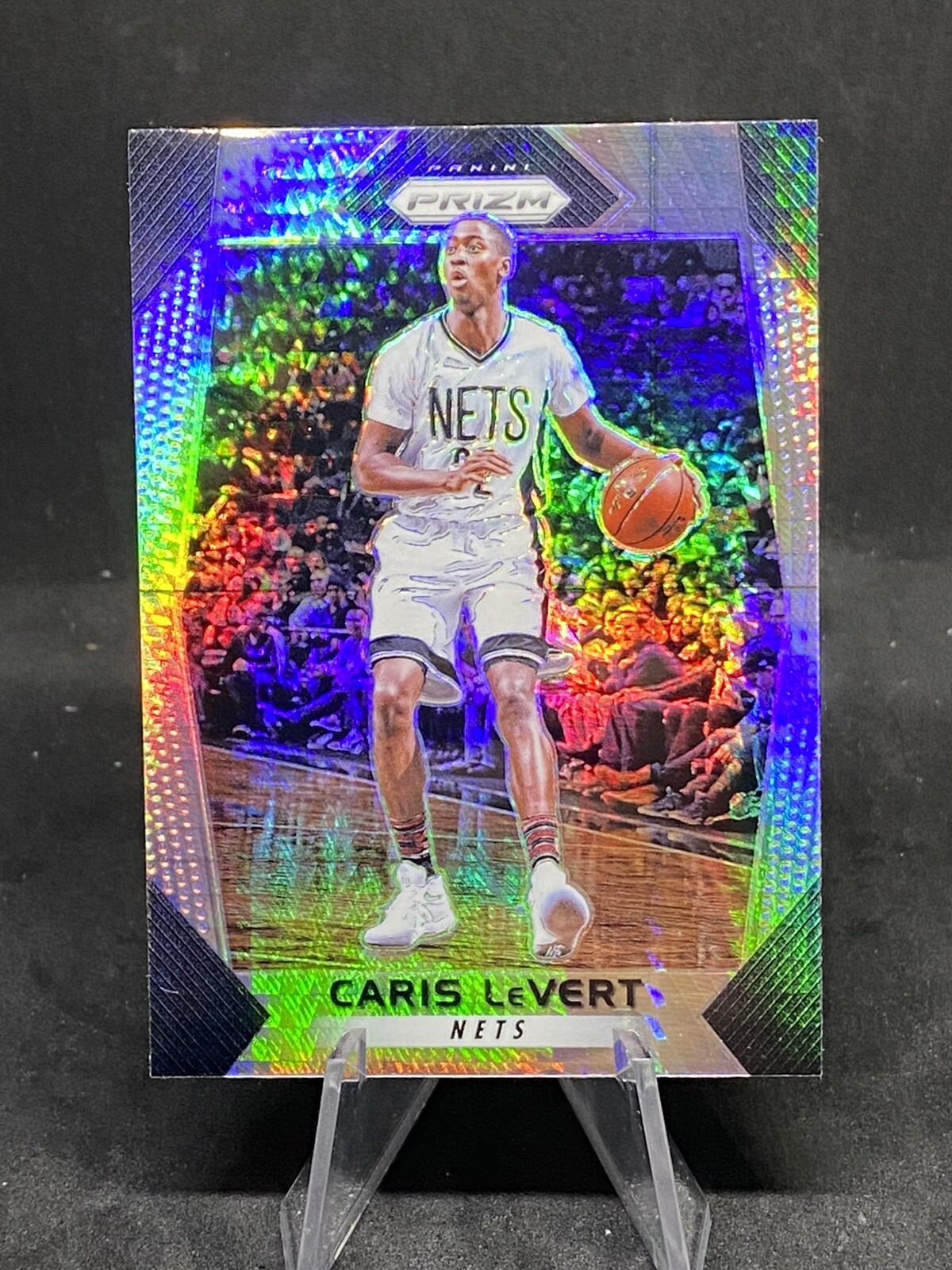 Caris Levert 2017-18 Panini Prizm NBA Hyper SILVER SP Card #157 Nets Cavaliers