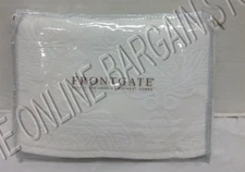 Frontgate Brisbane Matelasse Bed Pillow Sham STANDARD Medallion WHITE 
