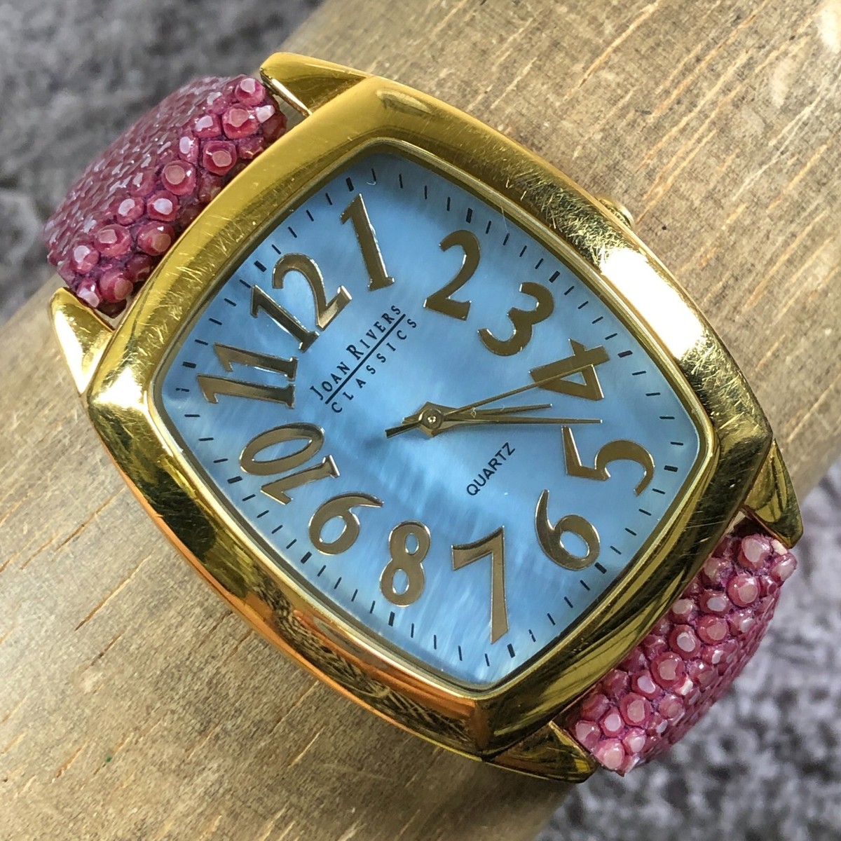 Joan Rivers Classics Women Blue Mother of Pearl 34mm Leather  display picture 1