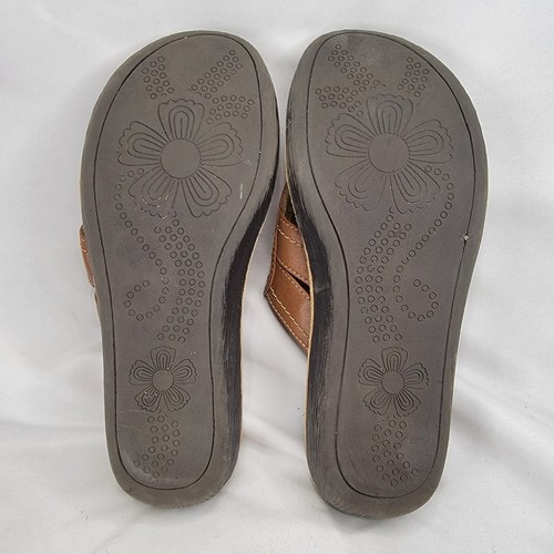 Cliffs by White Mountain Women's Size 9M Brown Carnation Thong Sandals Fair - Picture 6 of 7