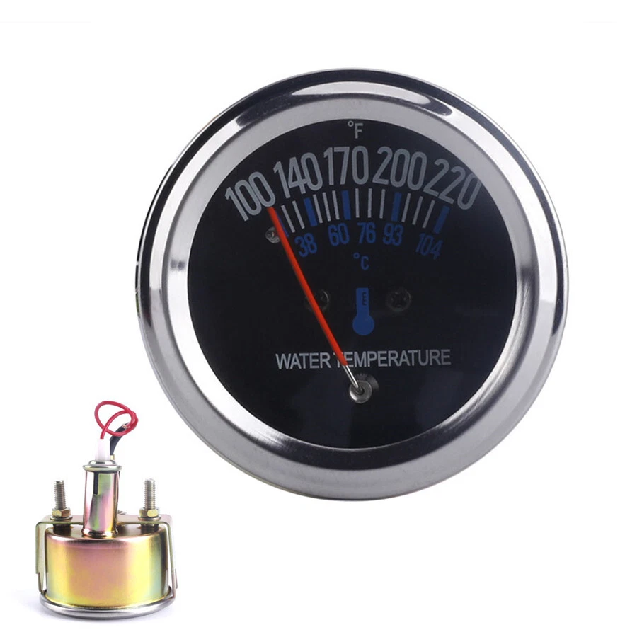 52MM 2" 12V Car Clear Lens Mechanical Water Temperature Gauge Meter Light Sensor - Image 2 of 4