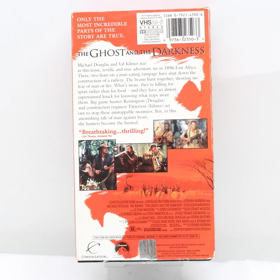 The Ghost and the Darkness (VHS, 1997) - Image 2 of 3