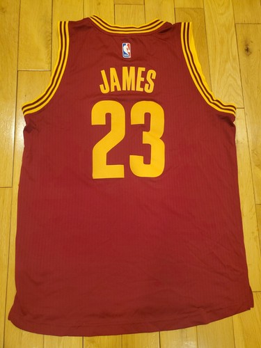 2015 adidas LEBRON JAMES Wine CLEVELAND CAVALIERS Men NBA Swingman Team JERSEY M - Picture 16 of 20