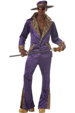 70s & 80s Sweet Daddy Pimp Mens Adult Costume