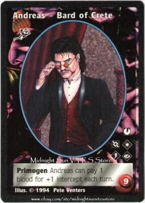 Andreas - Bard of Crete Toreador Jyhad V:TES VTES Vampire CCG