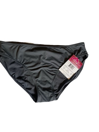 Kanu Surf Women's Low Rise Bikini Bottoms Charcoal Gray Sz 14 Swim Suit Sports - Picture 2 of 9