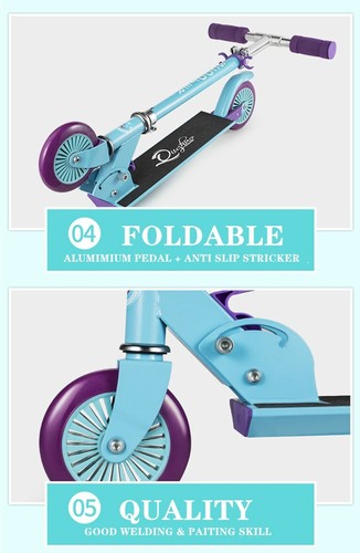 Premium Kids Child Foldable Adjustable 2-Wheel Commuter Scooter Ride On Outdoor - Picture 8 of 16