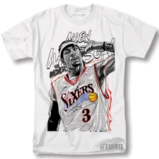 Philadelphia 76ers Allen Iverson 3 The Answer Stepover T-shirt White