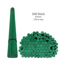 Tige De Marquage / Tige De Plante Vert Foncé - 8Mm X 150Cm (100 Pcs.)