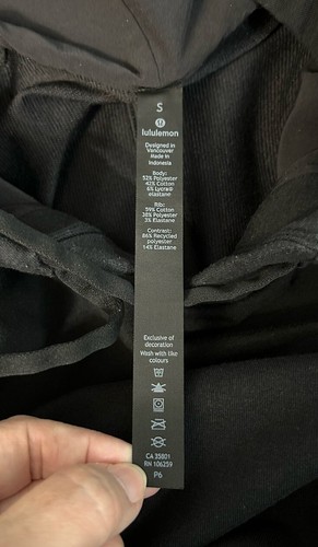 Lululemon Men’s City Sweat Pullover Hoodie Sweatshirt Black Size Small M3AUPS - Picture 11 of 12