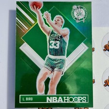 2024-25 Panini NBA Hoops Larry Bird Tribute #299 Green Prizm Color Match Celtics