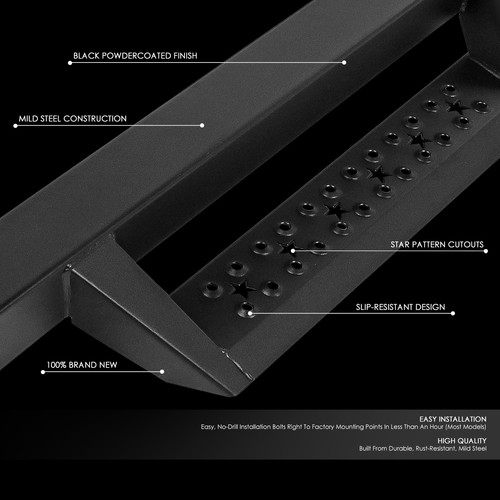 Fit 09-22 Dodge Ram 1500/ 2500/ 3500 Crew Cab Dropped Foot Step Running Boards - Picture 2 of 7