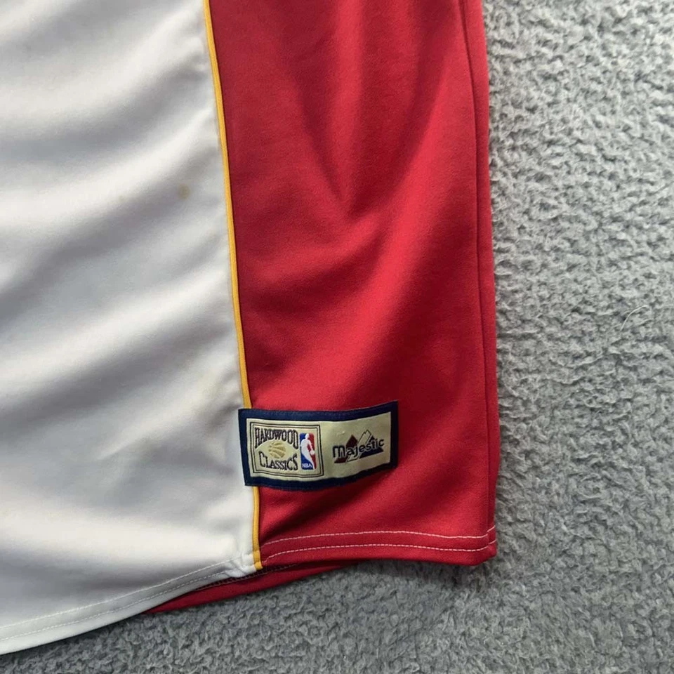 Camiseta de Colección Atlanta Hawks Majestuosa Abotonada Para Hombres 2XL 80s 90s Calentamientos Foto 2 de 4