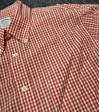 Brooks Brothers Shirt Mens Large Gingham Check Button Down Regent Dress Casual